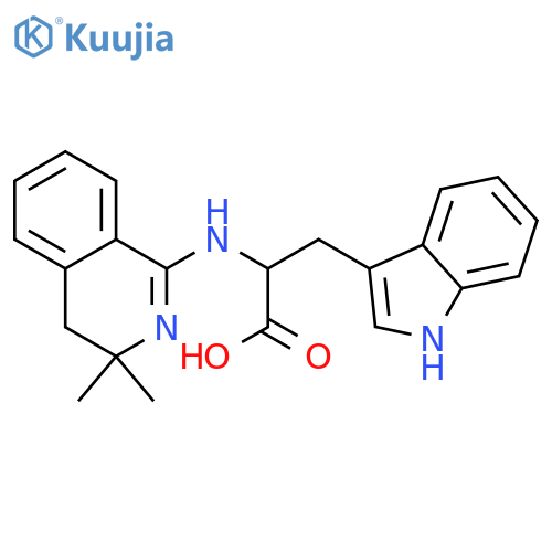 2-(3,3-Dimethyl-3,4-dihydro-isoquinolin-1-ylamino)-3-(1H-indol-3-yl)-propionic Acid structure