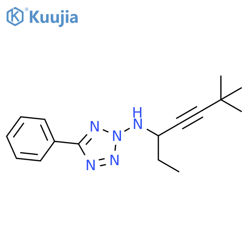 2H-Tetrazol-2-amine, N-(1-ethyl-4,4-dimethyl-2-pentynyl)-5-phenyl- structure
