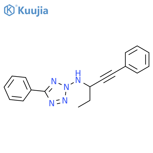 2H-Tetrazol-2-amine, N-(1-ethyl-3-phenyl-2-propynyl)-5-phenyl- structure