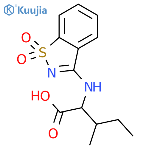 2-(1,1-dioxo-1lambda6,2-benzothiazol-3-yl)amino-3-methylpentanoic acid structure
