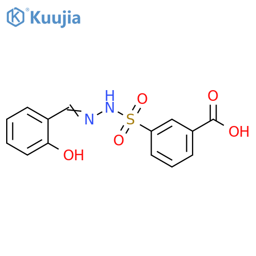 Benzoic acid, 3-[[[(2-hydroxyphenyl)methylene]hydrazino]sulfonyl]- structure