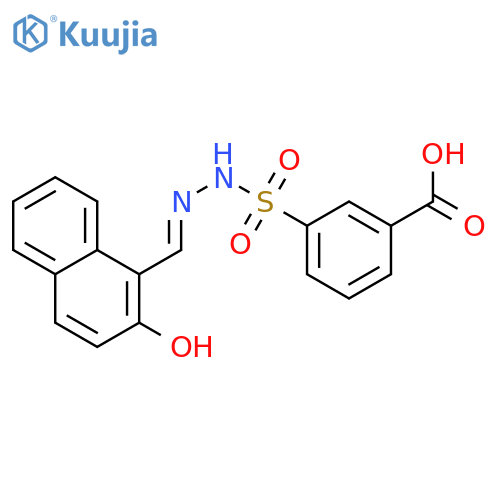 Benzoic acid,3-[[[(2-hydroxy-1-naphthalenyl)methylene]hydrazino]sulfonyl]- structure