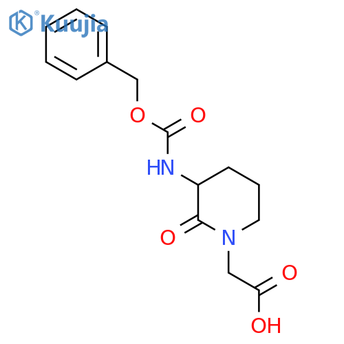 2-(3-{(benzyloxy)carbonylamino}-2-oxopiperidin-1-yl)acetic acid structure