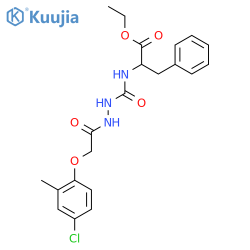 Ethyl 2-(((2-(4-chloro-2-methylphenoxy)acetylamino)amino)carbonylamino)-3-phenylpropanoate structure