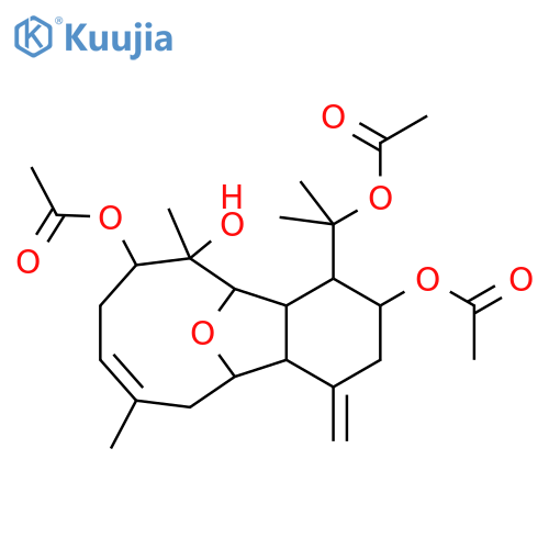 6,13-Epoxy-4(18),8-eunicelladiene-2,11,12,15-tetrol; (2α,6α,8E,11α,12β,13α)-form, 2,11,15-Tri-Ac structure