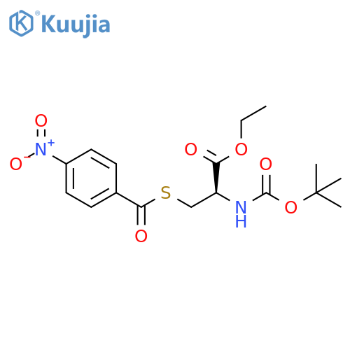 Ethyl 2-(tert-butoxycarbonyl)amino-3-(4-nitrobenzoyl)sulfanylpropanoate structure