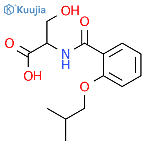 3-Hydroxy-2-(2-isobutoxy-benzoylamino)-propionic acid structure