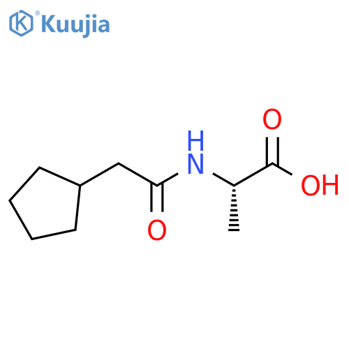 2-(2-cyclopentylacetamido)propanoic acid structure