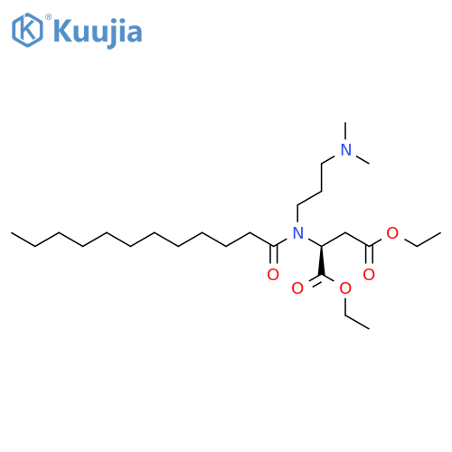 L-Aspartic acid, N-[3-(dimethylamino)propyl]-N-(1-oxododecyl)-, diethyl ester (9CI) structure