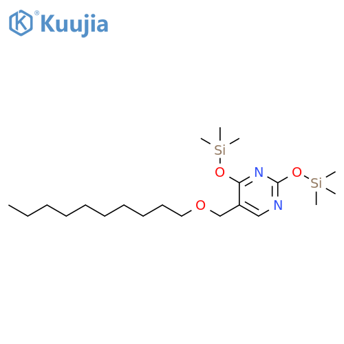 Pyrimidine, 5-[(decyloxy)methyl]-2,4-bis[(trimethylsilyl)oxy]- structure