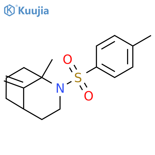 2-Azabicyclo[3.3.1]nonane,1-methyl-9-methylene-2-[(4-methylphenyl)sulfonyl]- structure