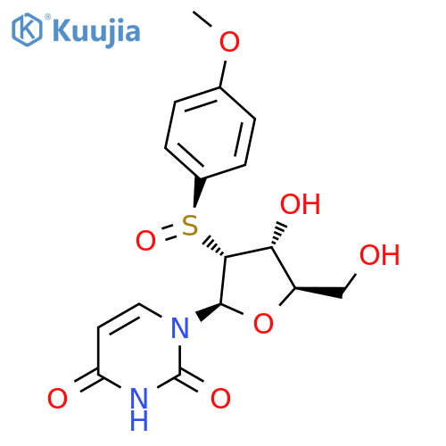 Uridine, 2'-deoxy-2'-[(4-methoxyphenyl)sulfinyl]-, (R)- structure