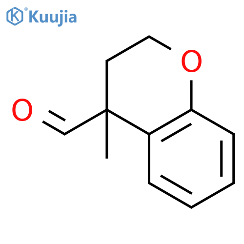 4-methyl-3,4-dihydro-2H-1-benzopyran-4-carbaldehyde structure