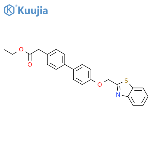 [1,1'-Biphenyl]-4-acetic acid, 4'-(2-benzothiazolylmethoxy)-, ethyl ester structure
