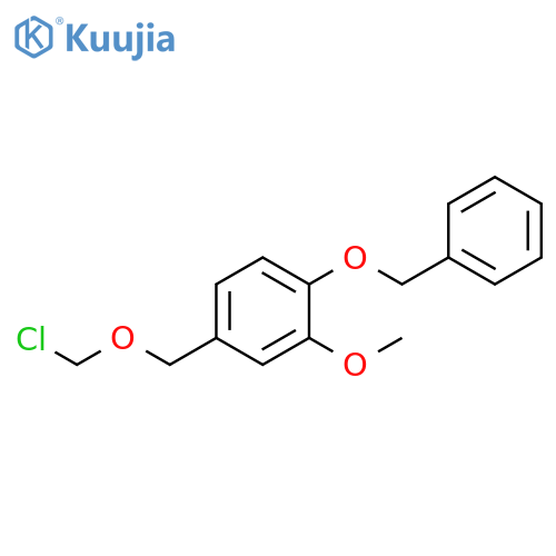 Benzene, 4-(chloromethoxymethyl)-2-methoxy-1-(phenylmethoxy)- structure
