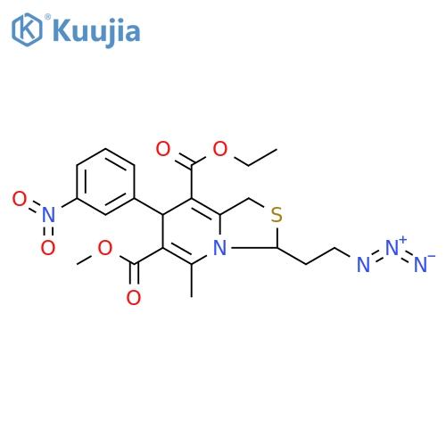 3H-Thiazolo[3,4-a]pyridine-6,8-dicarboxylic acid,3-(2-azidoethyl)-1,7-dihydro-5-methyl-7-(3-nitrophenyl)-, 8-ethyl 6-methylester structure