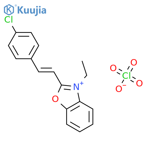 Benzoxazolium, 2-[2-(4-chlorophenyl)ethenyl]-3-ethyl-, perchlorate structure