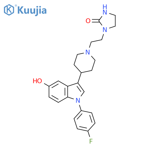 2-Imidazolidinone,1-[2-[4-[1-(4-fluorophenyl)-5-hydroxy-1H-indol-3-yl]-1-piperidinyl]ethyl]- structure