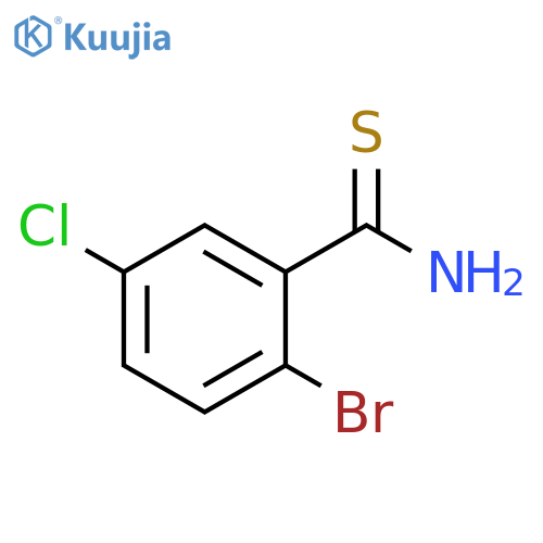 2-bromo-5-chlorobenzene-1-carbothioamide structure