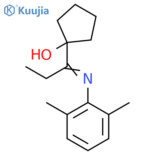 Cyclopentanol, 1-[1-[(2,6-dimethylphenyl)imino]propyl]- structure