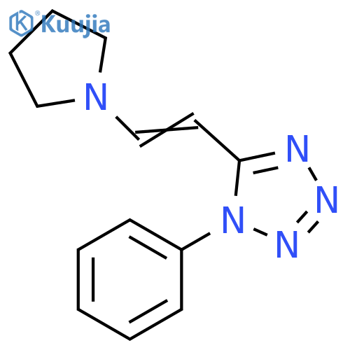 1H-Tetrazole, 1-phenyl-5-[2-(1-pyrrolidinyl)ethenyl]- structure