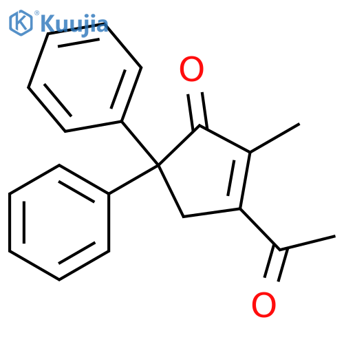 2-Cyclopenten-1-one, 3-acetyl-2-methyl-5,5-diphenyl- structure