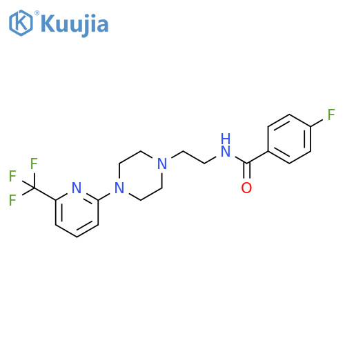 Benzamide,4-fluoro-N-[2-[4-[6-(trifluoromethyl)-2-pyridinyl]-1-piperazinyl]ethyl]- structure