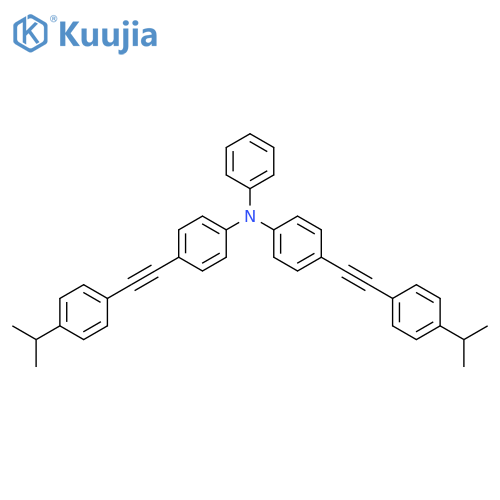 Benzenamine,4-[[4-(1-methylethyl)phenyl]ethynyl]-N-[4-[[4-(1-methylethyl)phenyl]ethynyl]phenyl]-N-phenyl- structure
