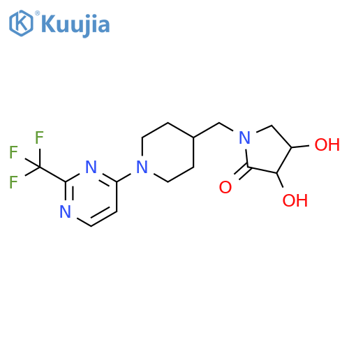 2-Pyrrolidinone,3,4-dihydroxy-1-[[1-[2-(trifluoromethyl)-4-pyrimidinyl]-4-piperidinyl]methyl]- structure