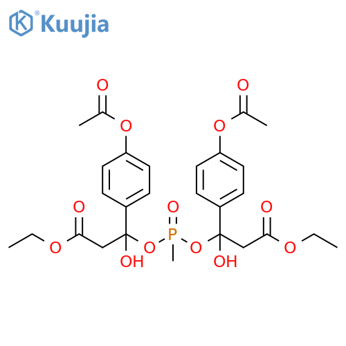 3,7,9-Trioxa-8-phosphadodecan-12-oic acid,6,10-bis[4-(acetyloxy)phenyl]-6,10-dihydroxy-8-methyl-4-oxo-, ethylester, 8-oxide structure