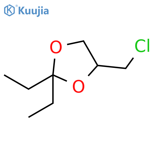1,3-Dioxolane, 4-(chloromethyl)-2,2-diethyl-, (±)- structure