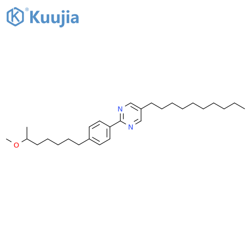 Pyrimidine, 5-decyl-2-[4-(6-methoxyheptyl)phenyl]- structure