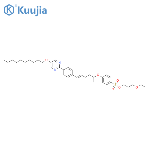 Benzenesulfonic acid, 4-[[5-[4-[5-(decyloxy)-2-pyrimidinyl]phenyl]-1-methyl-4-pentenyl]oxy]-, 3-ethoxypropyl ester, (E)- (9CI) structure