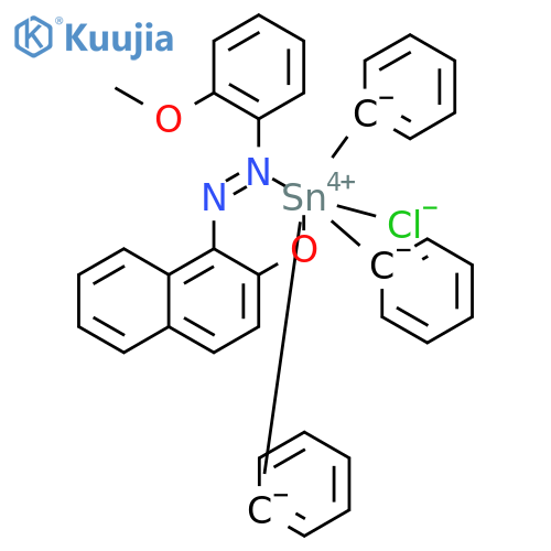 Tin, chloro[1-[(2-methoxyphenyl)azo]-2-naphthalenol]triphenyl- (9CI) structure