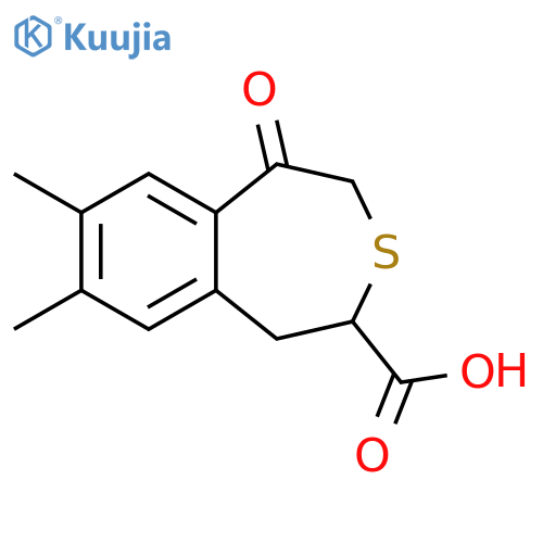 3-Benzothiepin-2-carboxylic acid,1,2,4,5-tetrahydro-7,8-dimethyl-5-oxo- structure