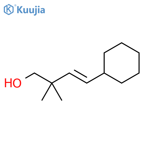 3-Buten-1-ol, 4-cyclohexyl-2,2-dimethyl-, (E)- structure