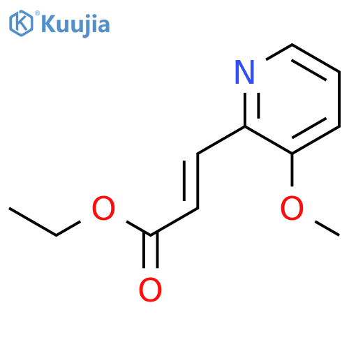 2-Propenoic acid, 3-(3-methoxy-2-pyridinyl)-, ethyl ester, (E)- structure