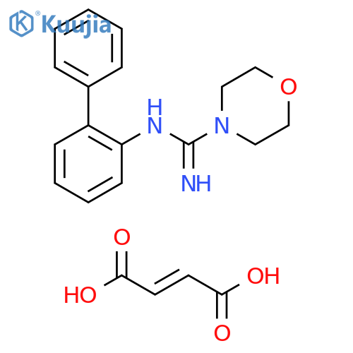 4-Morpholinecarboximidamide, N-[1,1'-biphenyl]-2-yl-,(E)-2-butenedioate (1:1) structure