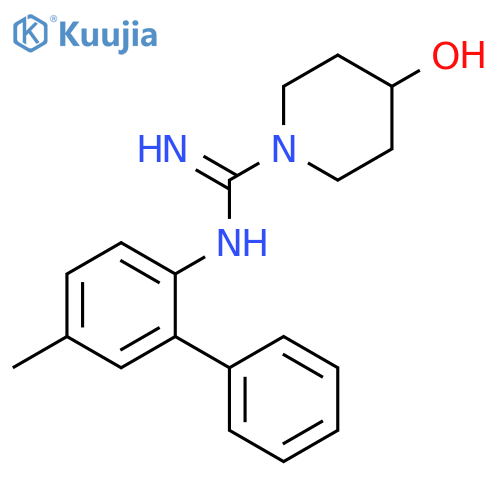 1-Piperidinecarboximidamide,4-hydroxy-N-(5-methyl[1,1'-biphenyl]-2-yl)- structure