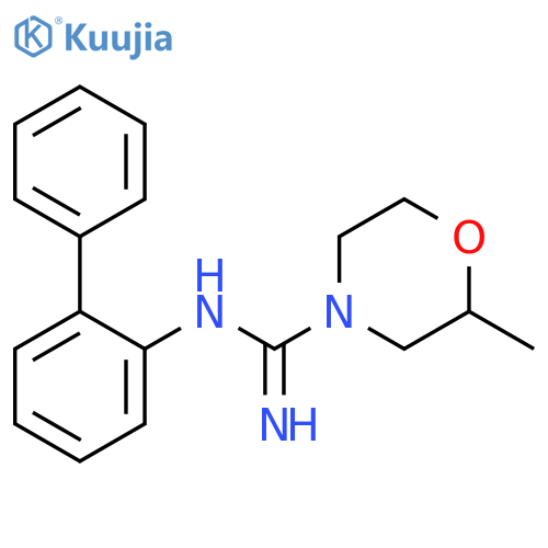4-Morpholinecarboximidamide, N-[1,1'-biphenyl]-2-yl-2-methyl- structure