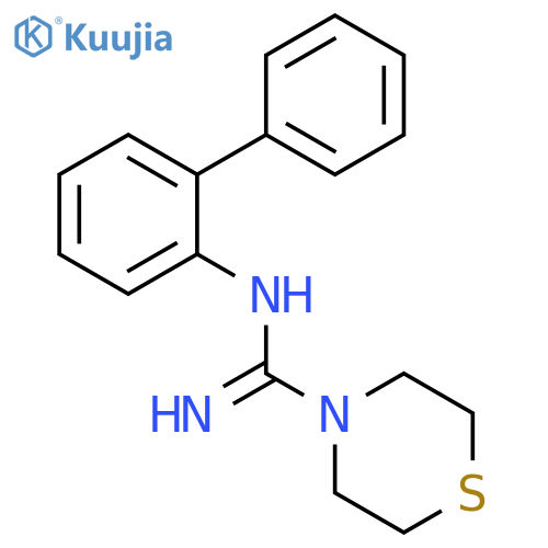 4-Thiomorpholinecarboximidamide, N-[1,1'-biphenyl]-2-yl- structure