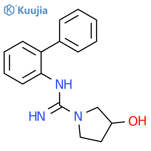 1-Pyrrolidinecarboximidamide, N-[1,1'-biphenyl]-2-yl-3-hydroxy- structure
