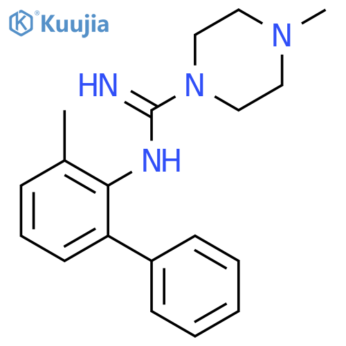 1-Piperazinecarboximidamide,4-methyl-N-(3-methyl[1,1'-biphenyl]-2-yl)- structure