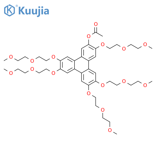 2-Triphenylenol, 3,6,7,10,11-pentakis[2-(2-methoxyethoxy)ethoxy]-, 2-acetate structure