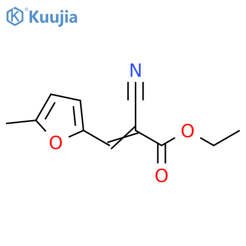 2-Propenoic acid, 2-cyano-3-(5-methyl-2-furanyl)-, ethyl ester structure