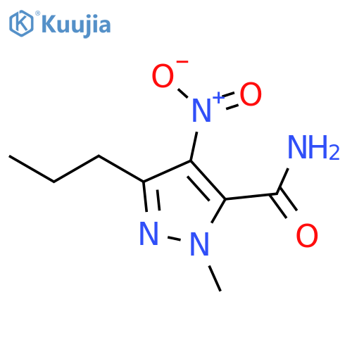 1-Methyl-4-nitro-3-propylpyrazole-5-carboxamide structure