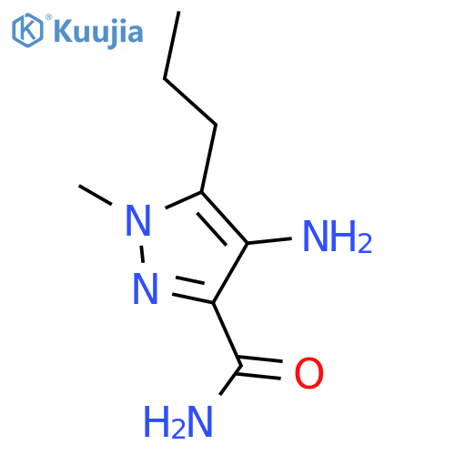 4-Amino-1-methyl-3-propyl-1H-pyrazole-5-carboxamide structure
