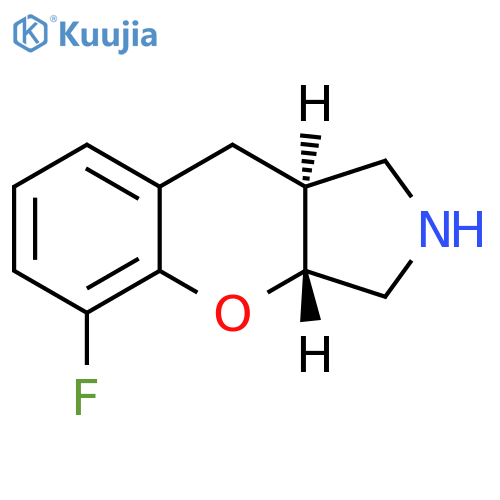 [1]Benzopyrano[2,3-c]pyrrole, 5-fluoro-1,2,3,3a,9,9a-hexahydro-, trans- structure