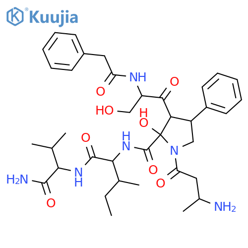 L-Valinamide,N-(phenylacetyl)-L-seryl-(2S,3S)-2-hydroxy-4-phenyl-3-aminobutanoyl-L-prolyl-L-isoleucyl- structure