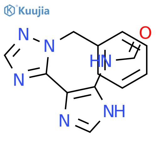 N-[(4E)-4-(2-benzyl-1,2-dihydro-3H-1,2,4-triazol-3-ylidene)-4H-imidazol-5-yl]formamide structure